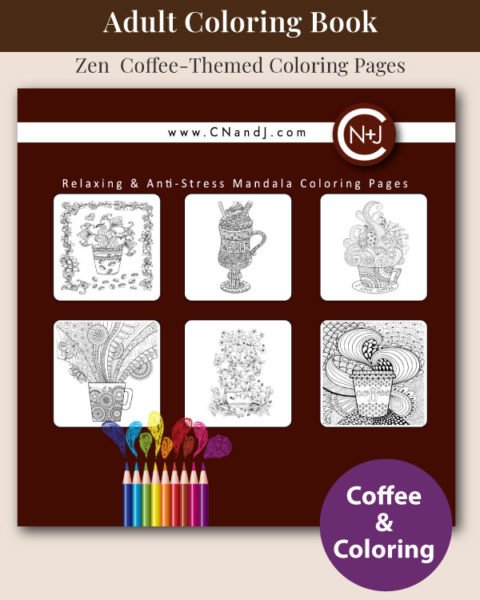The Adult Coloring Book for Coffee Lovers Back Cover