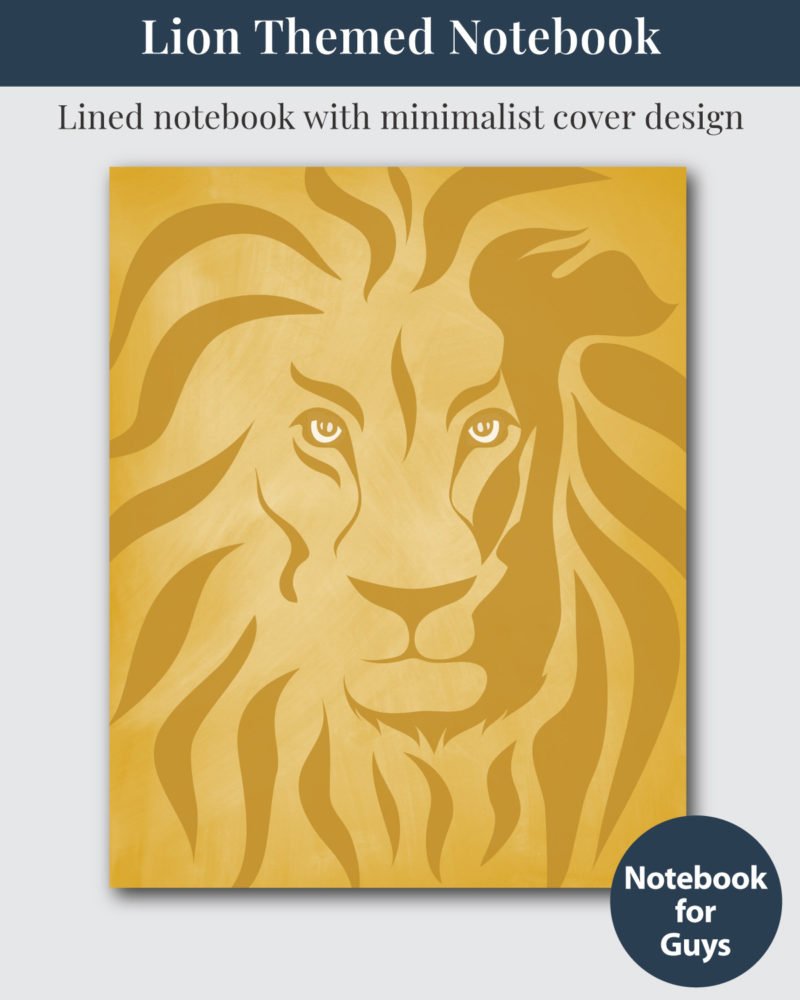 Be-Brave-Lion-Themed-Notebook-Cover
