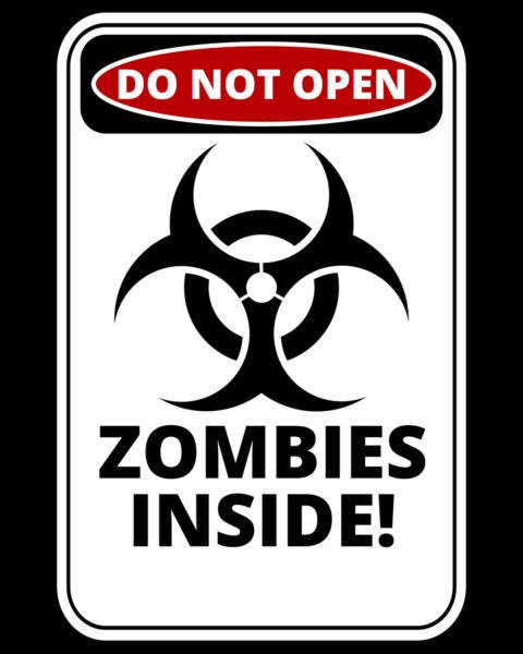 Do Not Open - Zombies Inside Notebook Cover