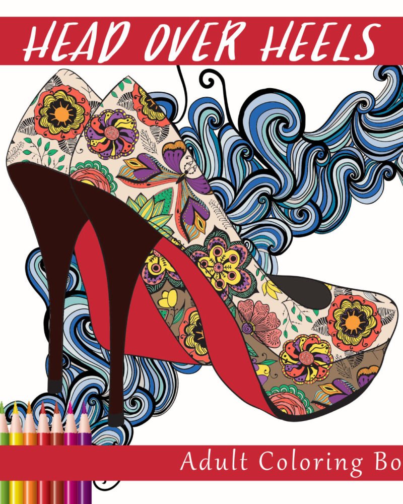 Head Over Heals Adult Coloring Book Front Cover