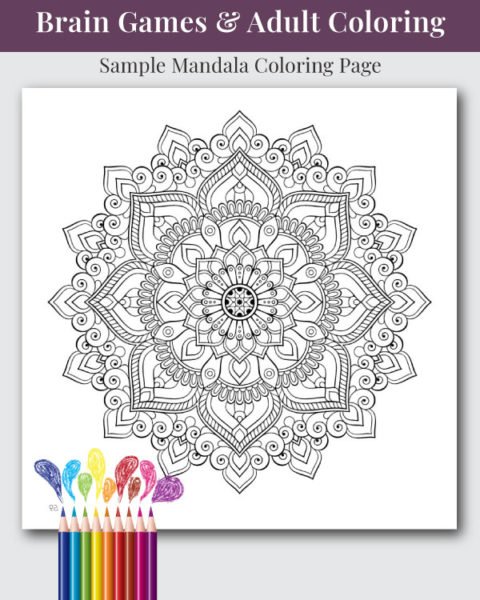 Mandala, Mazes, and Sudoku Coloring and Activity Book Interior Page