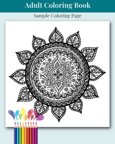 Mandalas and More Adult Coloring Book Sample Image 2