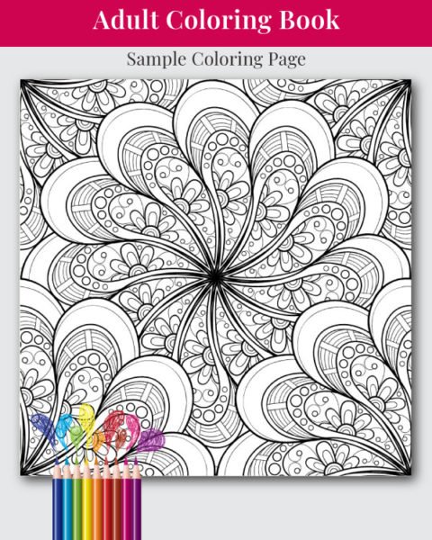 Yoga - An Adult Coloring Book Sample Coloring Page